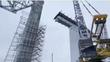 Смонтированы все пролеты моста через реку Тулома