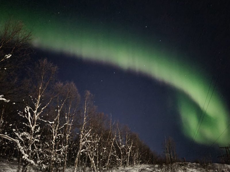 Северное сияние прощается до августа в Мурманской области