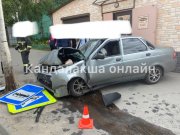 В столб врезалась легковушка в Кандалакше