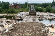 Восстановили переправу через реку Ниву