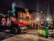 Горела деревяшка в центре Мурманска