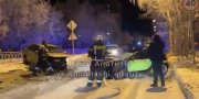 Сбил женщину и врезался в две машины водитель иномарки в Апатитах