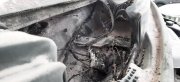 Горел минивэн в Североморске