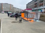 Обрушилась остановка в центре Кандалакши
