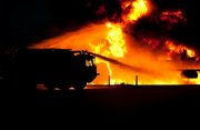 Три гаража сгорели ночью в Оленегорске