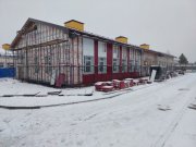 Фасадные работы начались в строящемся детсаду в Алакуртти