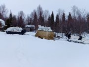 Мусор на санях вывозили с Сейдозера