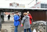 Георгиевские ленточки начали раздавать в Мурманске
