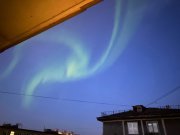 Летнее Северное сияние озарило Мурманск