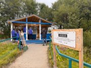 Поставили новую беседку на роднике по дороге в Мурманский аэропорт