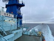 Атомный ледокол провел по Севморпути самый большой в истории трассы контейнеровоз