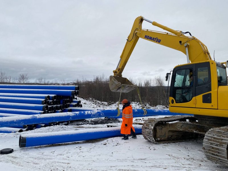 Для новой сети водоснабжения 17 тысяч метров труб уложат на западном берегу Кольского залива