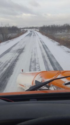 Припорошило снегом трассы в Печенгу и Териберку