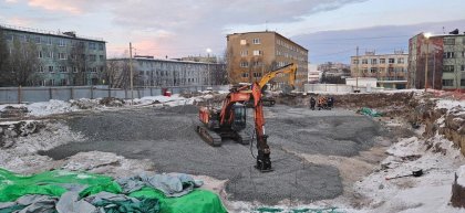 Началось строительство девятиэтажки в центре Мурманска