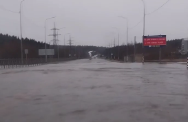 Затопило часть «ленинградки» из-за паводка